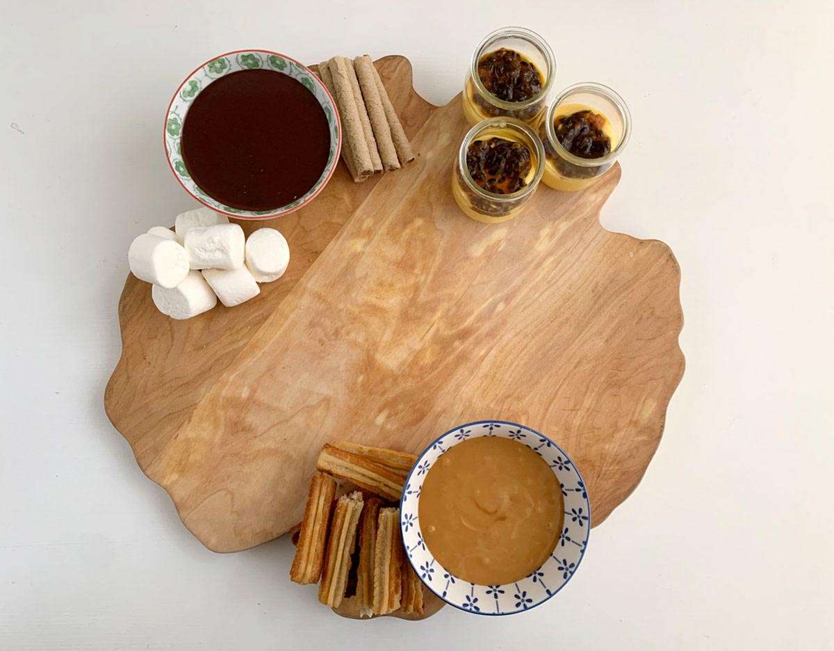 Churros y marshmallows