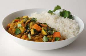 Curry vegetariano de verduras