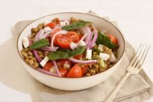 Ensalada vegetariana de lentejas