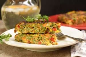 Tortilla vegetariana de verduras