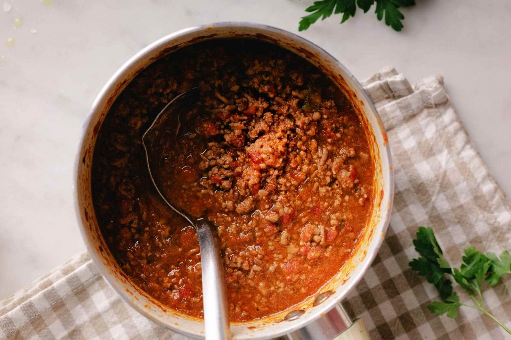 Preparar salsa boloñesa